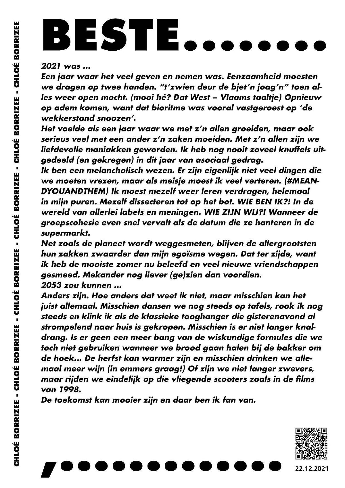 SPEECH CHLOE BORRIZEE